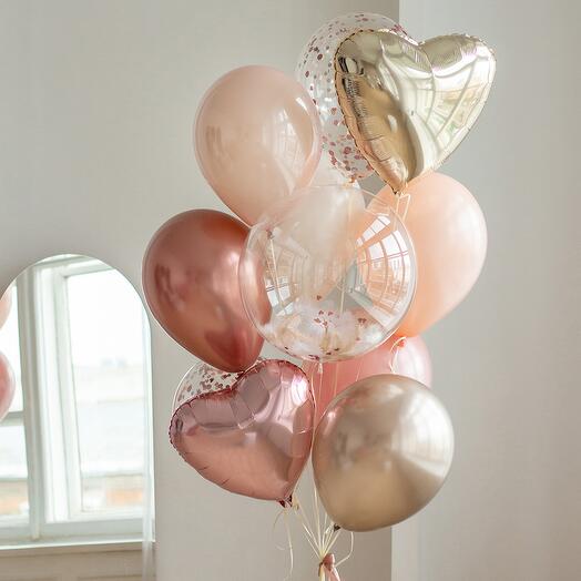 Paquete de globos con peso " pastel de Almendras | / 11 globos