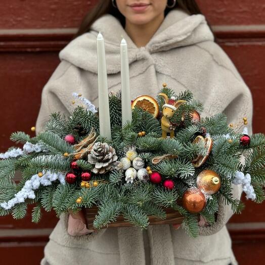 Композиция новогодняя «Привет от Зайки»