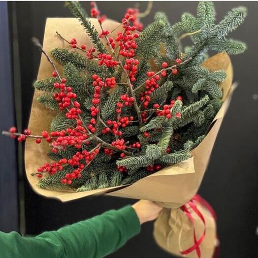 Новогодний букет из ёлки 🎄