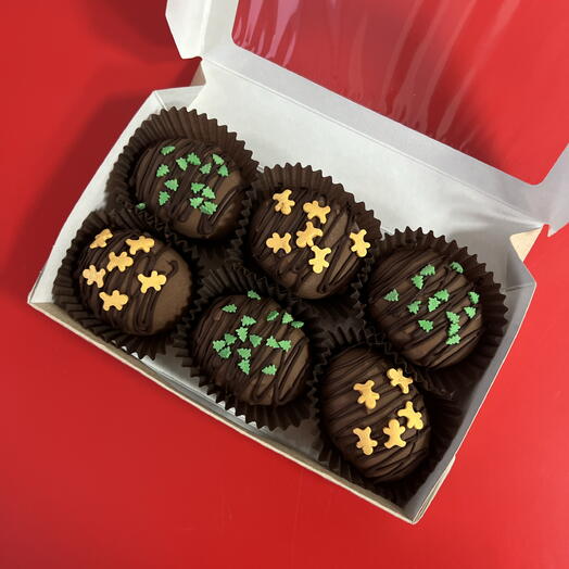 Шоколадные пирожные картошка ассорти на праздник, Новый год, Рождество, в подарок