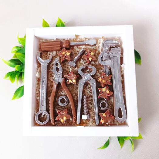 Шоколадный набор инструменты. Подарочный набор. Мужской набор