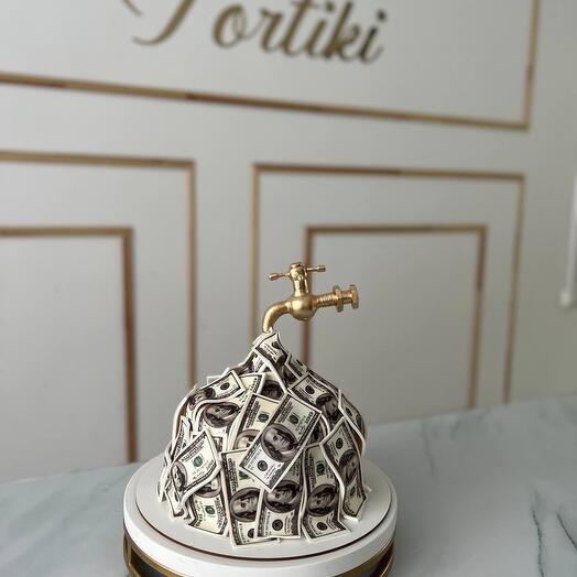 Денежный торт ягодный с краном😍