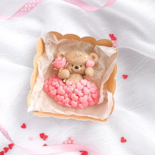 Шоколадная фигурка «Мишка с сердечками» презент на 14 февраля,8 марта,романтический вечер любимой девушке,подруге,маме