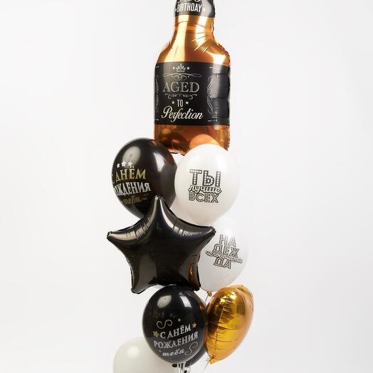 Balloons N3 "Whiskey bottle" 11 pcs