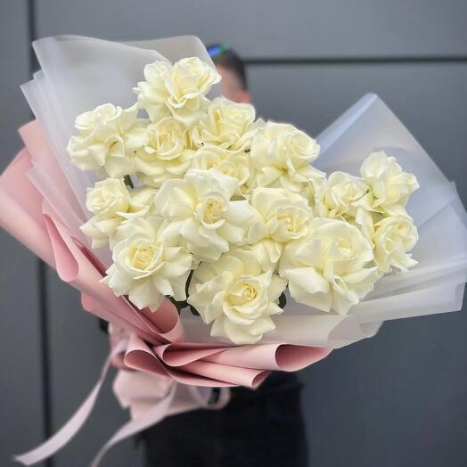 Букет белых французских роз White Dream