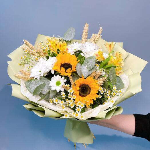 Ramo girasol alstroemeria