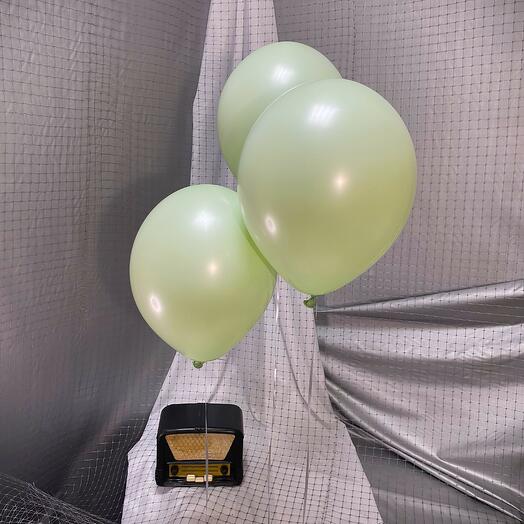 Композиция шаров ПАСТЕЛЬ ЭКСТРА Kiwi Cream 3 шт