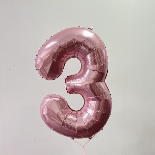 Цифра метровая розовая (на выбор 0,1,2,3,4,5,6,7,8,9)