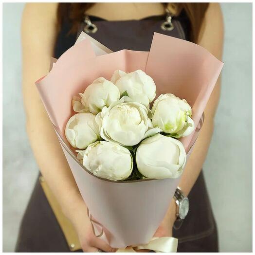Пиономания! 7 белых пионов =) 🌸🌺🦄🍭 больше Цветов и меньше обертки пустой ;)