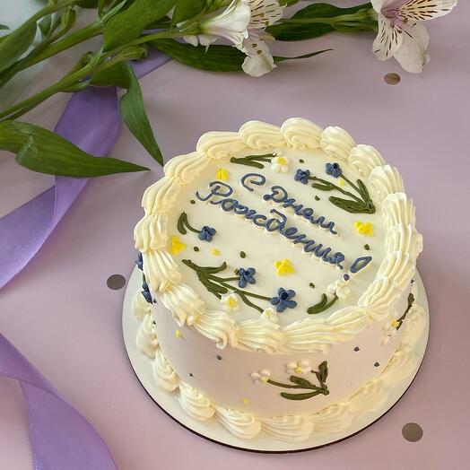 Pastel de Bento " ¡Feliz cumpleaños!"para mamá, abuela, novia, colega, amigo