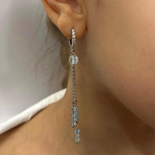 Серьги из топаза