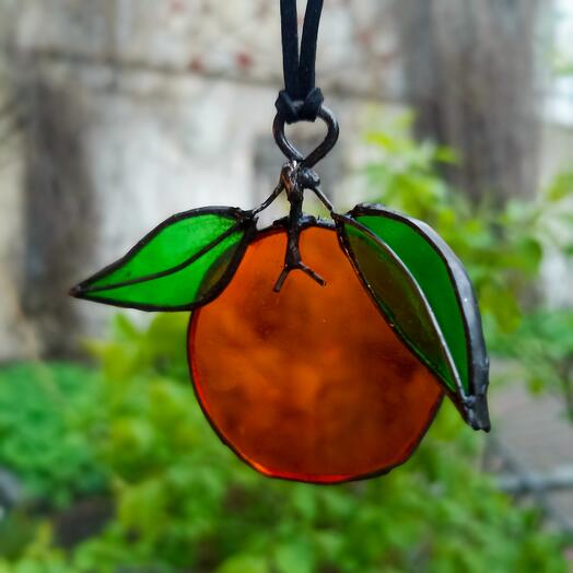 Электронный  Подарочный сертификат на витражный мастер класс - Мандаринка