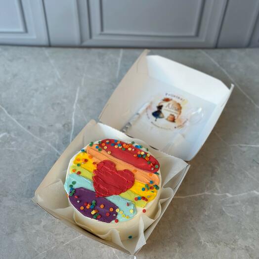 Rainbow Heart Bento cake
