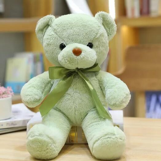 Плюшевый медведь "Мишка Обнимашка" зеленого цвета