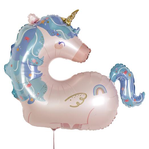 Шар из фольги «Морской единорог» с грузиком