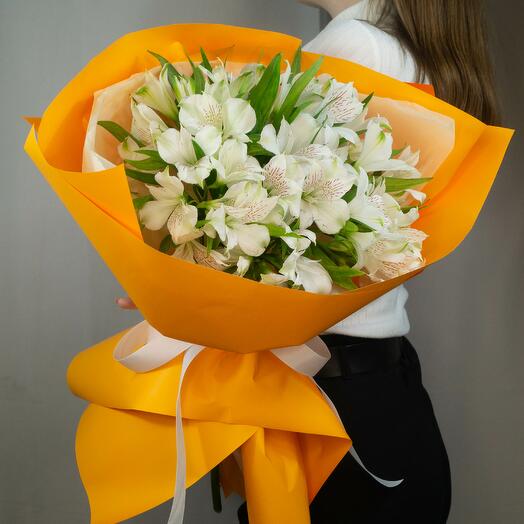 Summer bouquet with alstroemeria