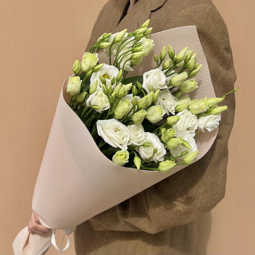 Букет белых эустом — стиль и нежность с доставкой по Москве