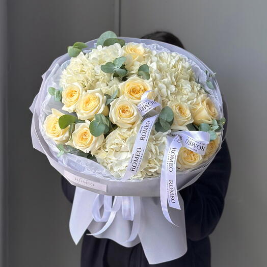 Букет с роскошными розами сорта Candlelight 🙌🏻