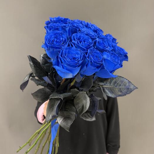 💙15 синих роз под ленту