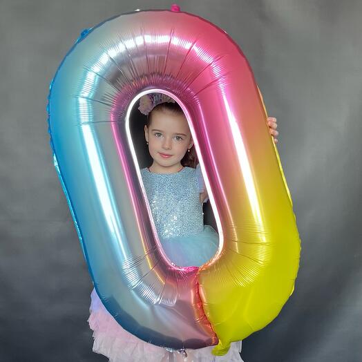 Шар цифра Градиент 0