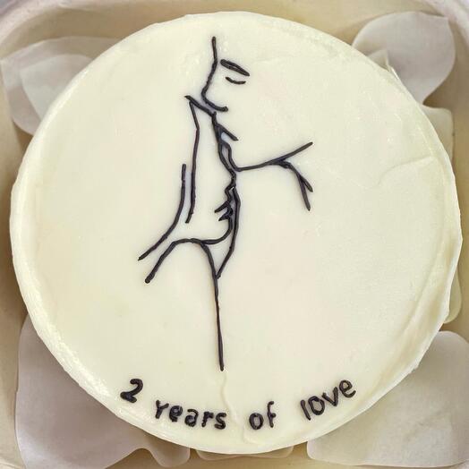 Торт мужчине на годовщину «2 years of love