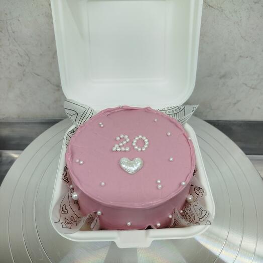 Бенто торт Жемчужное сердце