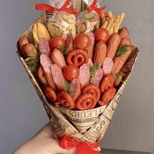 Бюджетный Мужской колбасный букет