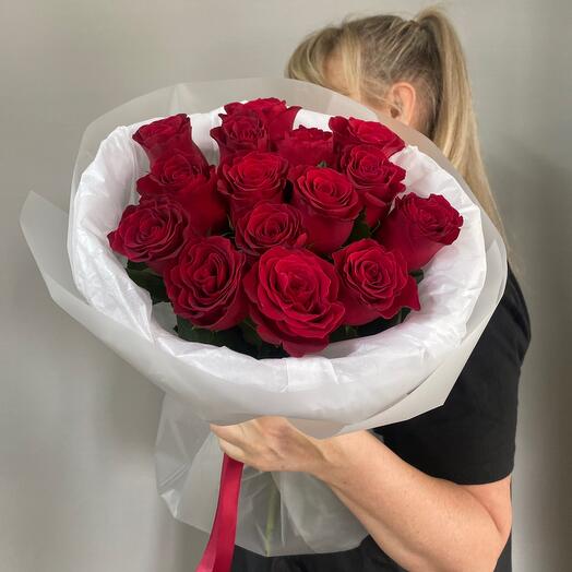 Моно букет 💐 из бордовой розы