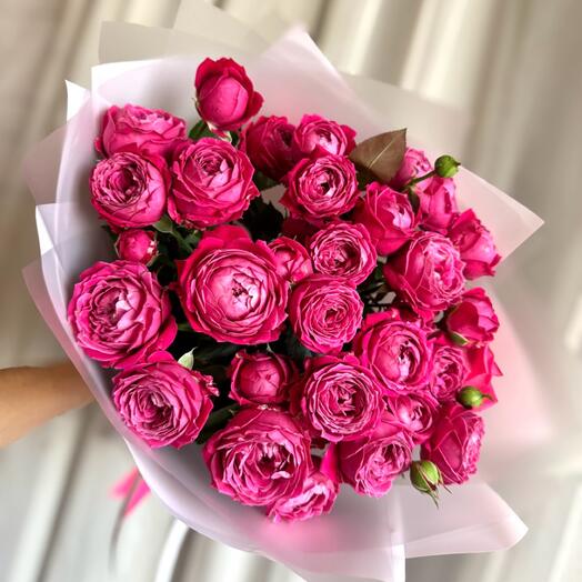 Кустовая розовая пионовидная Роза 🌺