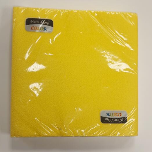 Салфетки бумажные New line FRESCO «Желтый», 2 слоя, 33×33 см, 20 шт