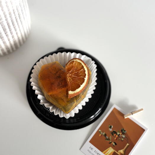 Чайная бомбочка «сердце» оранжевое