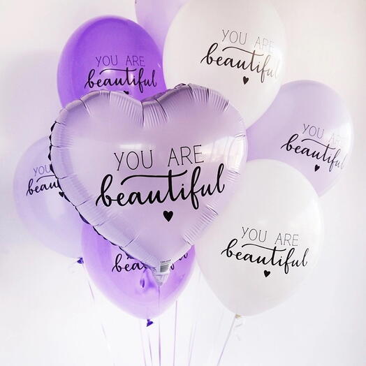 Воздушные шары "You are beautiful" 11 штук