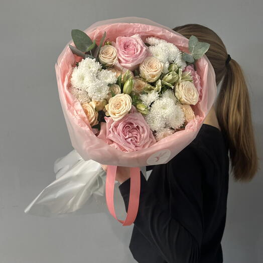 Букет с пионовидными розами  «Для любимой»