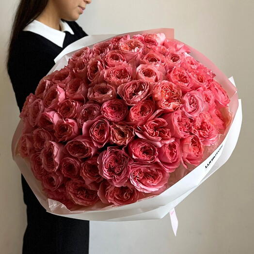 Букет "65 пионоивидных роз Pink Expression"