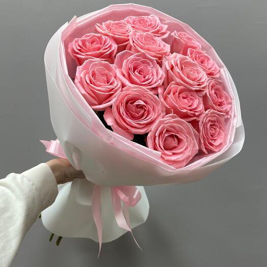 Нежность 💗 моно из 15 роз Софи Лорен
