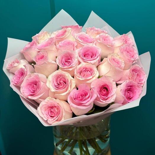 🌹букет из 25 розовых роз