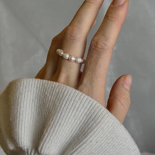Кольцо из речного жемчуга