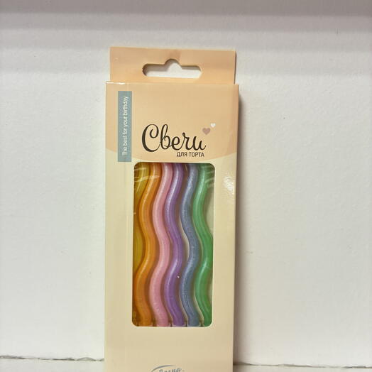 Свечи для торта "Нежные спирали"