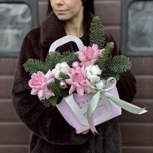 Розовая сумочка| нобилиса| французских роз| хлопка