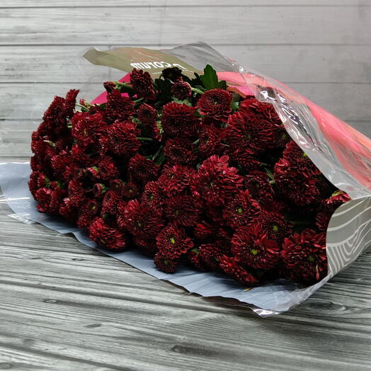 Пачка (25 шт.) Хризантема Сантини Пурпет Ред 55 см Арт. Fc20225c