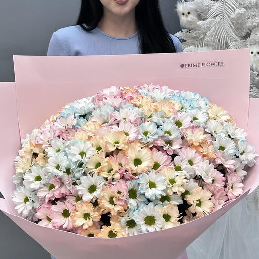 Нежные кустовые хризантемы — воздушный букет 🌸