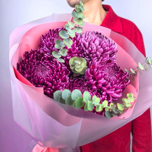 Букет, Хризантема Бигуди 5 шт