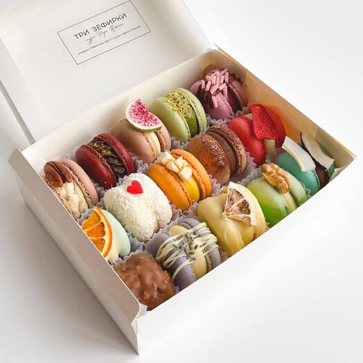 WOW! Набор макарон ассорти вкусов в подарок к чаю на  день святого Валентина любимым