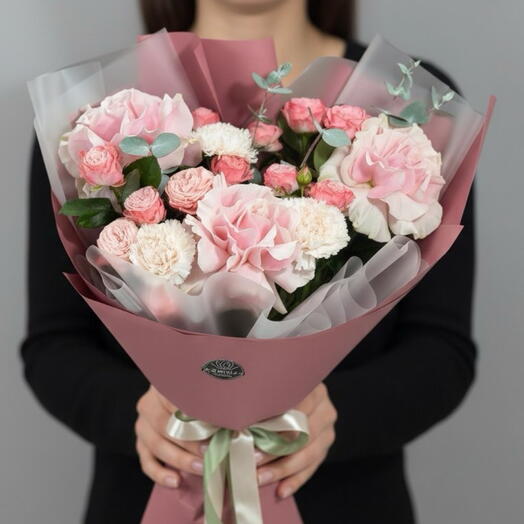 Шикарный букет Люв благородных тонах с французскими и пион розами 💕