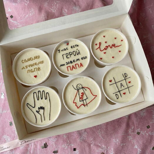 Набор тортов в стакане cake to go Самому лучшему папе
