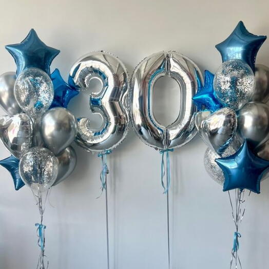 Воздушные шары на 30 лет мужчине/мальчику