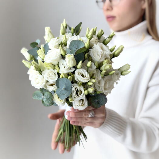 Букет невесты из эустомы 🤍