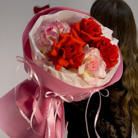🎀 Нежный букет из французских роз