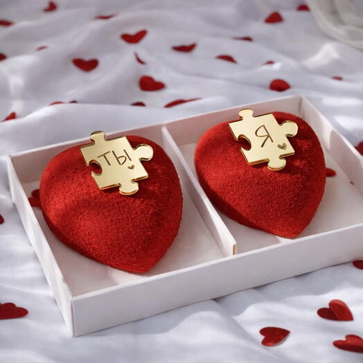 Муссовые сердечки «Ты + Я»