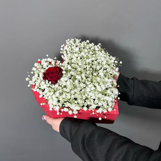 Сердце из гипсофилы